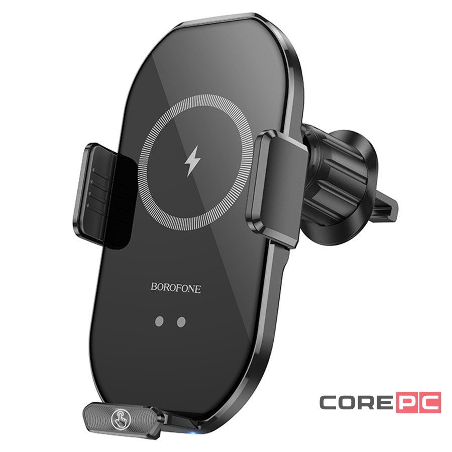 Держатель с беспроводной зарядкой в воздуховод Borofone BH205 черный