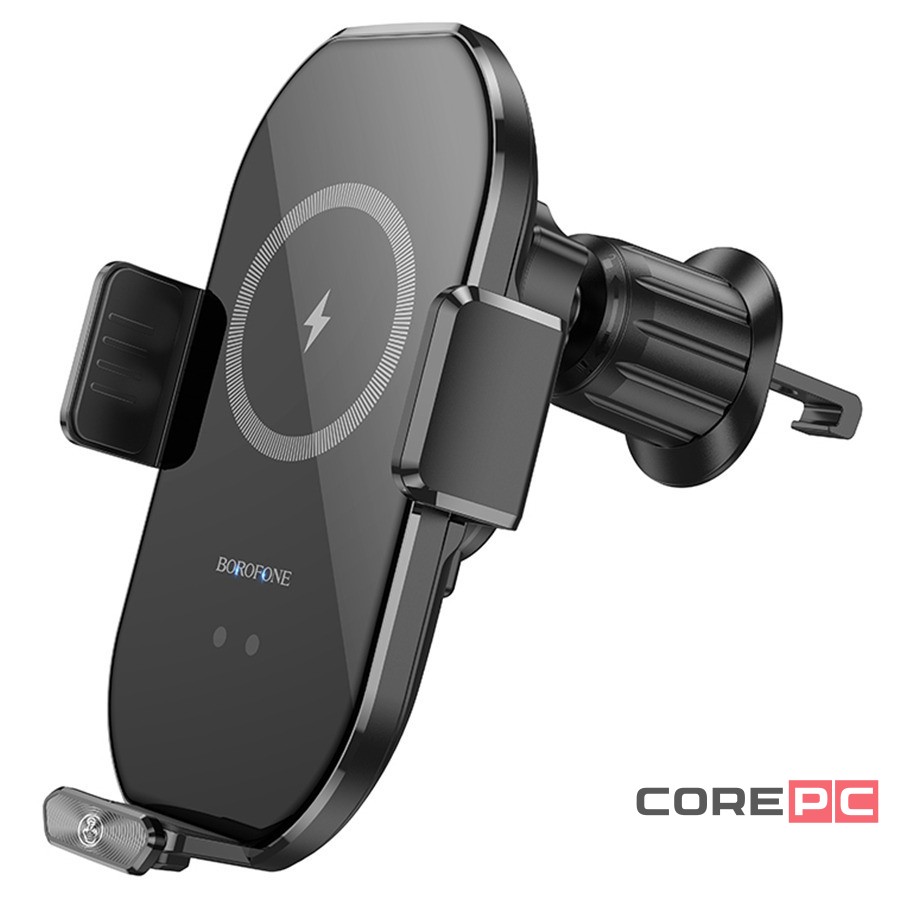 Держатель с беспроводной зарядкой в воздуховод Borofone BH205 черный