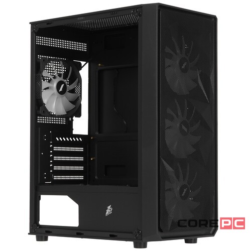 Компьютерный корпус 1STPLAYER FD3-M LED Black (FD3-M-BK-4F1)
