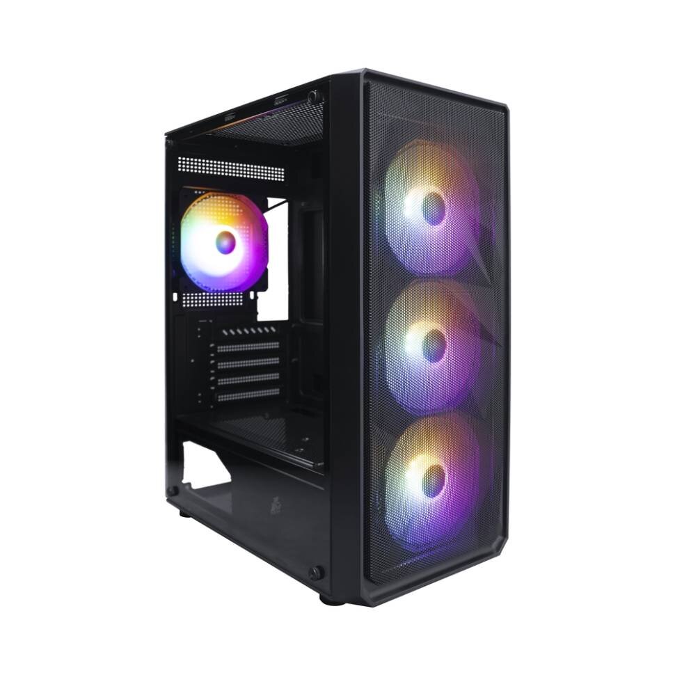 Компьютерный корпус 1STPLAYER FD3-M LED Black (FD3-M-BK-4F1)