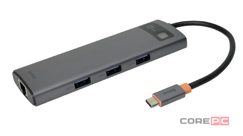USB-C хаб Baseus StarJoy 8-Port Type-C HUB WKWG080113 серый