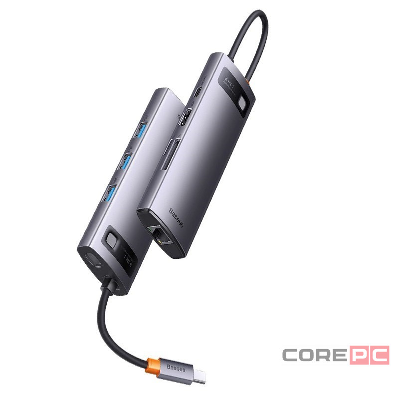 USB-C хаб Baseus StarJoy 8-Port Type-C HUB WKWG080113 серый
