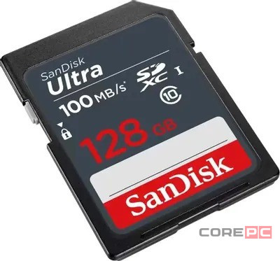SDXC карта памяти SanDisk 128GB Class10 Ultra UHS-I 100MB/s (SDSDUNR-128G-GN3IN)