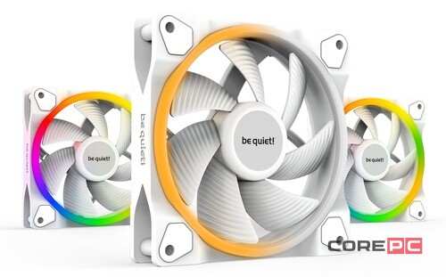 Комплект вентиляторов Be Quiet! LIGHT WINGS RGB White BL100