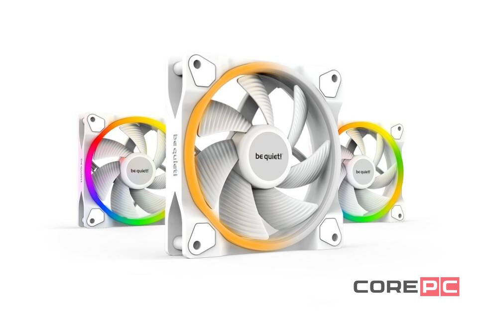 Комплект вентиляторов Be Quiet! LIGHT WINGS RGB White BL100
