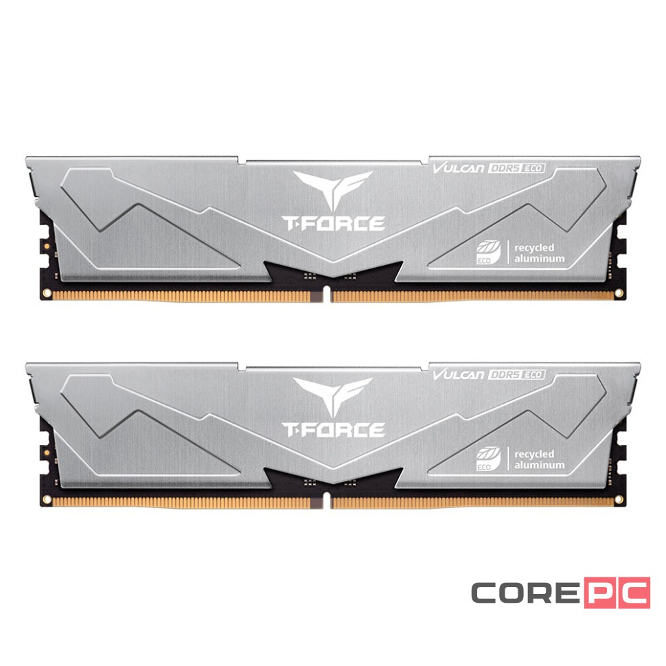 Оперативная память 32 Gb 6000 MHz Team Group T-Force Vulcan ECO Silver (FLESD532G6000HC30DC01)