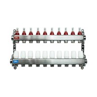 Группа коллект. VIEIR 1х10х3/4quot; с расходомер, дренаж. кр, воздухоотвод., нерж. сталь VR113-10A