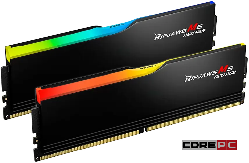 Оперативная память 64 Gb 6000 MHz G.Skill RIPJAWS M5 NEO RGB Black (F5-6000J3040G32GX2-RM5NRK)