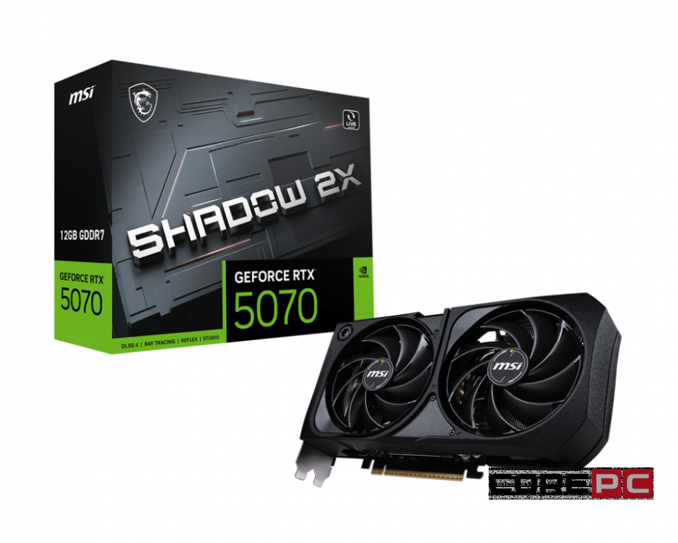 Видеокарта MSI (G5070-12S2) GeForce RTX 5070 12G SHADOW 2X