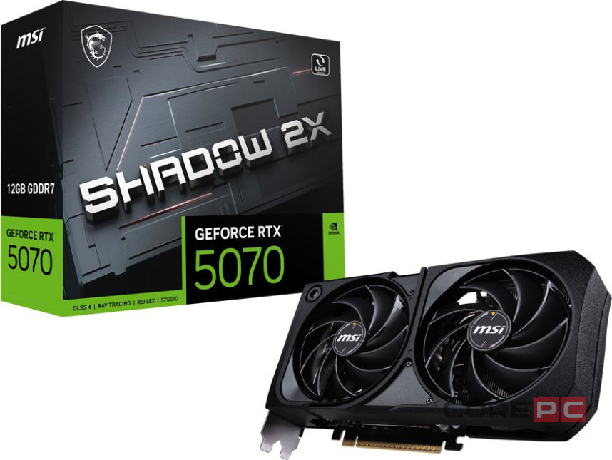 Видеокарта MSI (G5070-12S2) GeForce RTX 5070 12G SHADOW 2X