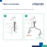 Смеситель для раковины Milardo STRBL00M01, рычажное управление, цвет черный матовый