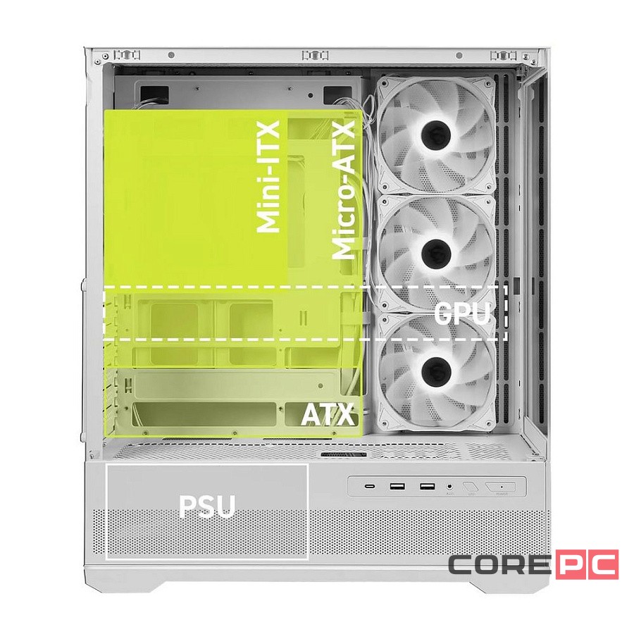 Компьютерный корпус MSI MAG PANO 110R PZ ARGB White (306-7G28W21-JA4)