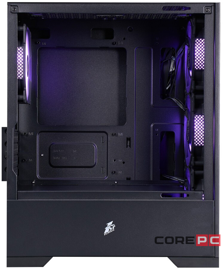 Компьютерный корпус 1STPLAYER Go2 ARGB Black (Go2-BK-4F7)