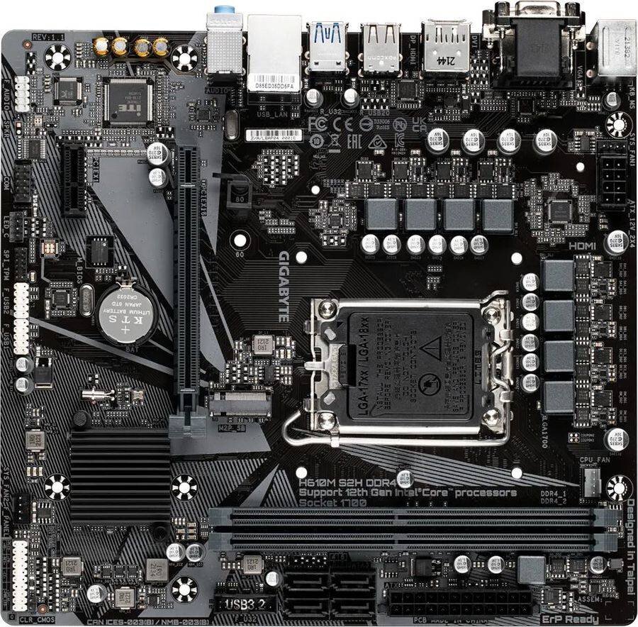 Материнская плата Gigabyte H610M S2H DDR4