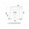 Тумба для ванной ДИАМАНТ-55 под раковину Элеганс-55 (Rosa) (ПВХ)