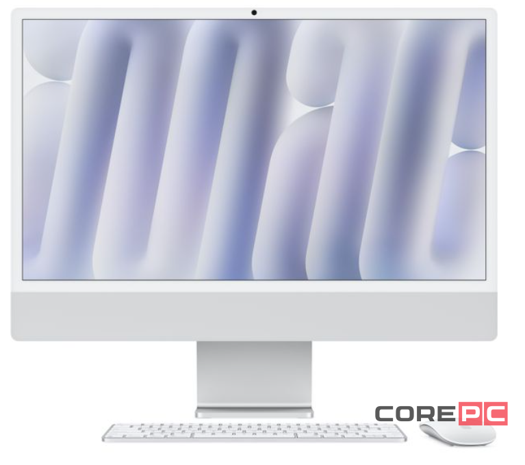 Apple iMac 24" with Retina 4.5K (M4 10C CPU, 10C GPU/16GB/256GB) (Silver) (MWUU3)