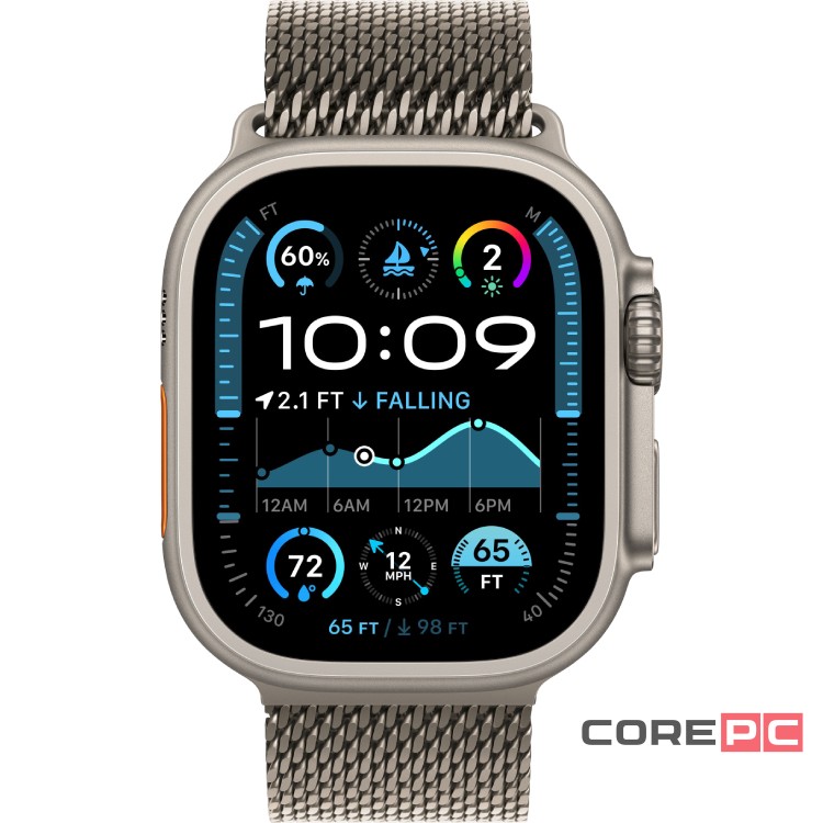 Ремешок Apple для Watch Ultra 49mm Natural Titanium Milanese Loop (M) (MXKD3)