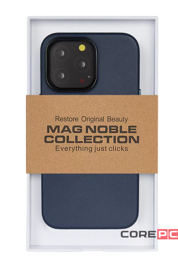 Накладка для i-Phone 15 Pro Max K-Doo Mag Noble кожаная синяя