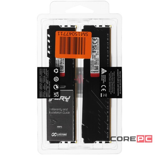 Оперативная память 32 Gb 3733 MHz Kingston FURY BEAST Black (KF437C19BB1K2/32)