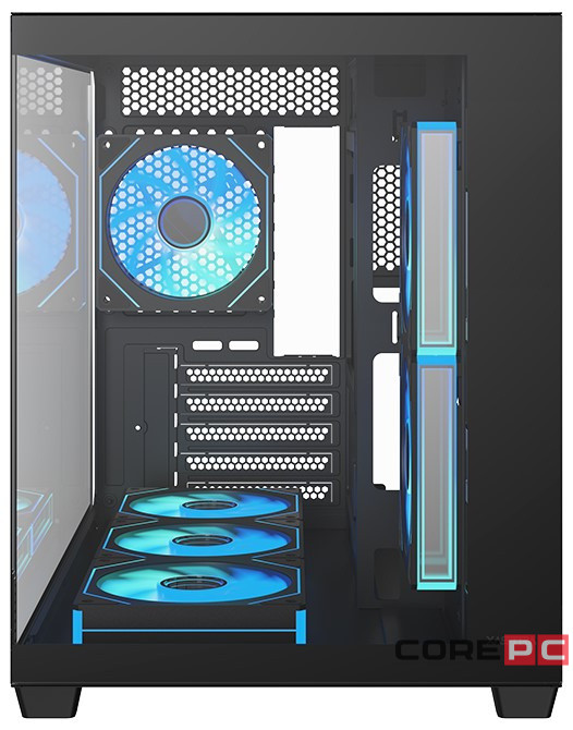 Компьютерный корпус XASTRA QW500M 6ARGB-C10-UC Black (QW500M-6FM12A-C10-UC)