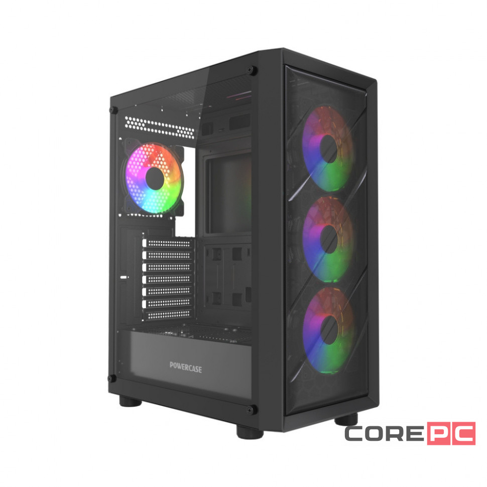 Компьютерный корпус Powercase Mistral EA21 TG FRGB Black (CMAEA21-L4)