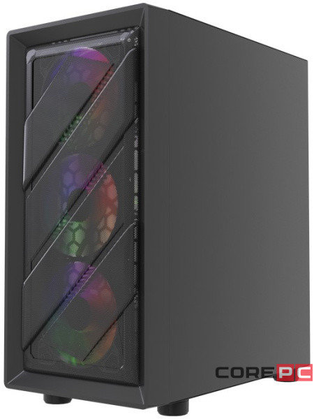 Компьютерный корпус Powercase Mistral EA21 TG FRGB Black (CMAEA21-L4)