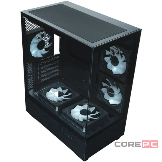Компьютерный корпус XASTRA Q400M 5ARGB-C6-UC ARGB Black (Q400M-5FM12A-C6-UC)