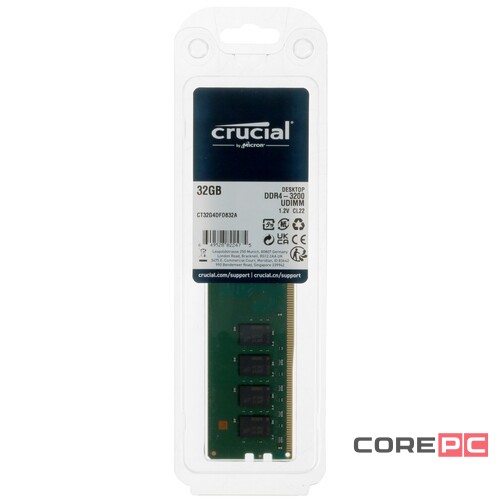 Оперативная память 32 Gb 3200 MHz CRUCIAL (CT32G4DFD832A)