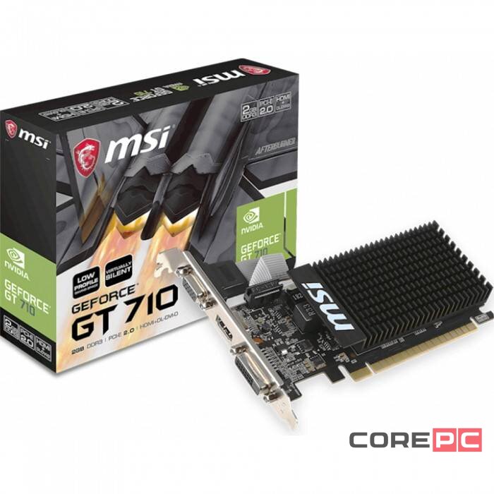 Видеокарта MSI (GT 710 2GD3H LP) GeForce GT 710 2GB Silent LowProfile