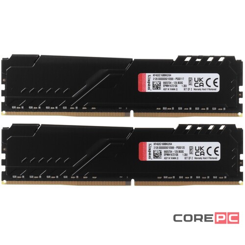 Оперативная память 64 Gb 3200 MHz Kingston FURY Beast Black (KF432C16BBK2/64)