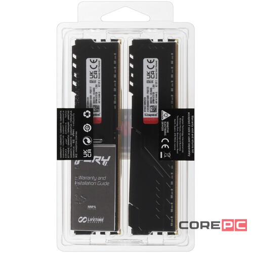 Оперативная память 64 Gb 3200 MHz Kingston FURY Beast Black (KF432C16BBK2/64)