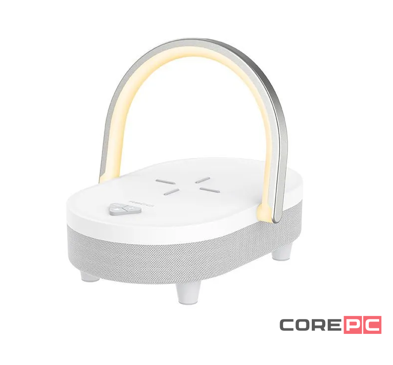Беспроводное зарядное устройство + ночник + колонка Recci RLS-L16 15W белое
