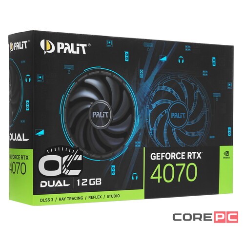 Видеокарта Palit (NE64070S19K9-1048D) GeForce RTX 4070 12GB DUAL OC