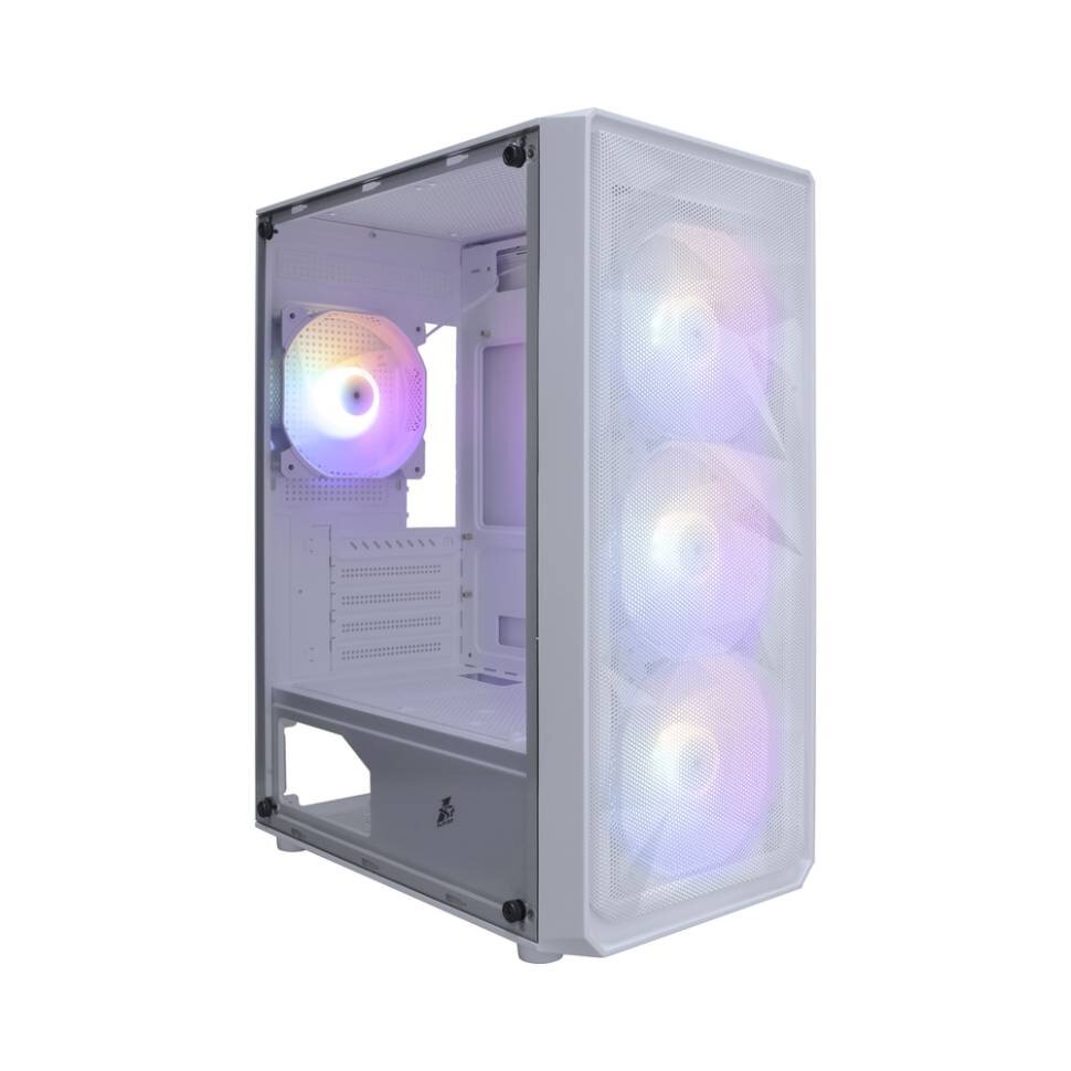 Компьютерный корпус 1STPLAYER FD3-M LED White (FD3-M-WH-4F1-W)