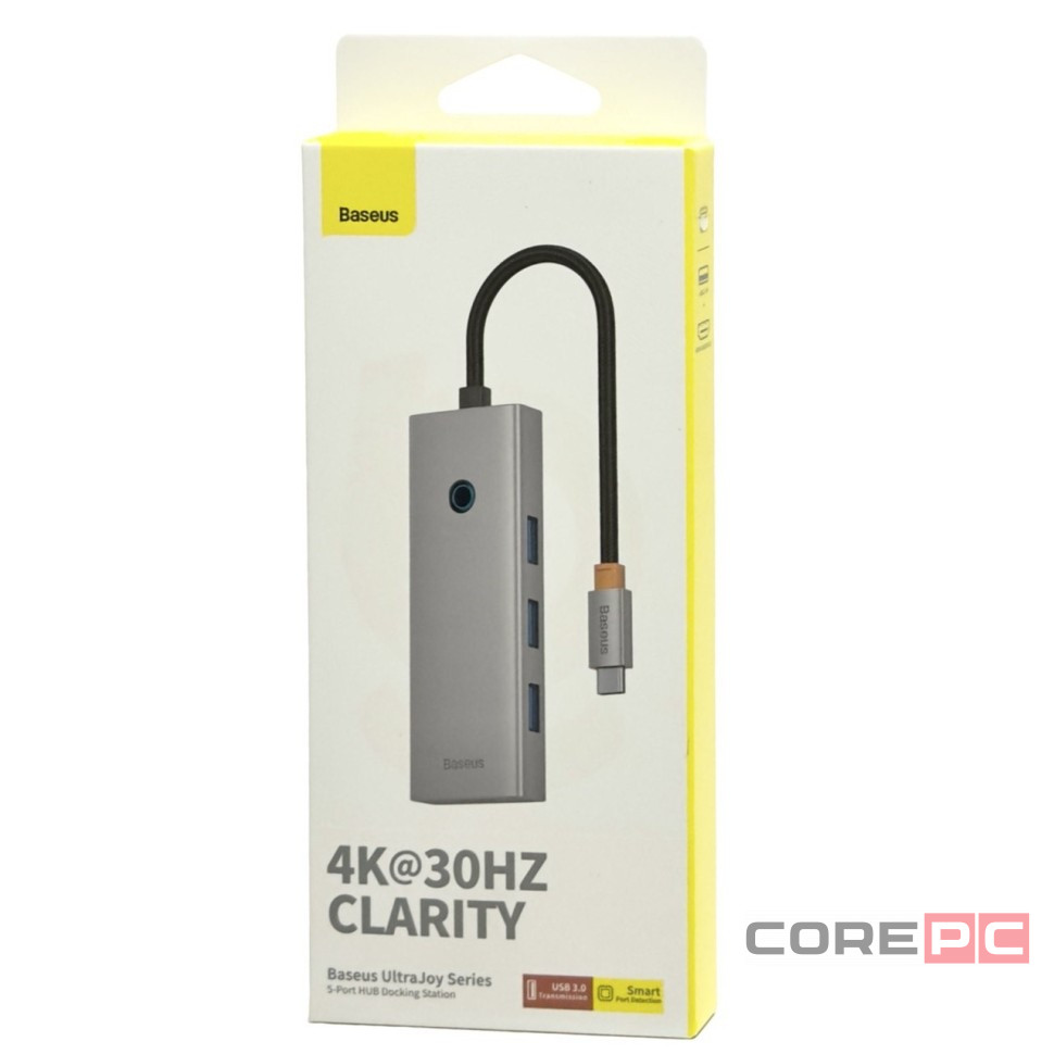 USB-C хаб Baseus Flite Series 5-Port B00052809813-00 серый