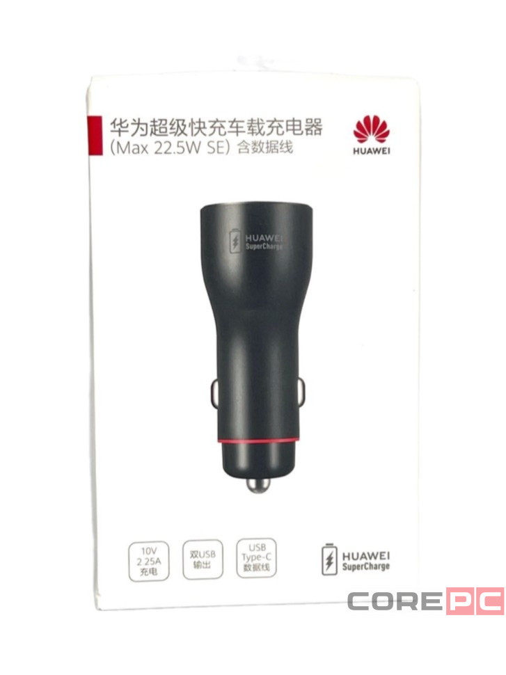 Автомобильное заряд. устр. Huawei CP36 с шнуром Type-C 2USB 22.5W белое