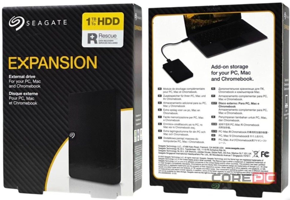 Внешний жесткий диск 1TB Seagate Expansion Portable (STKM1000400) черный