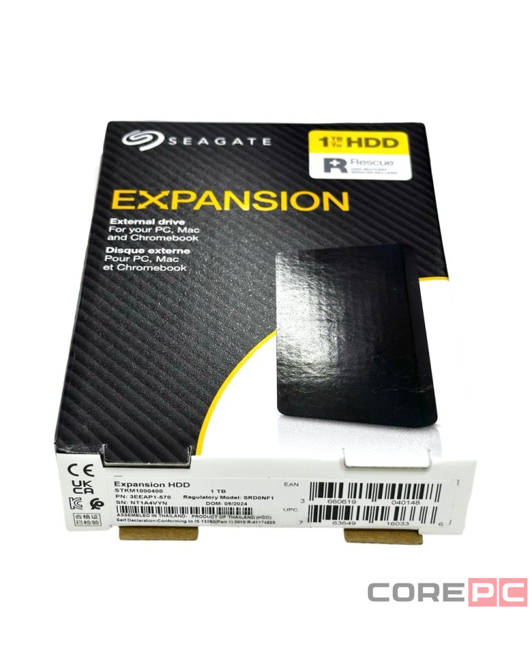 Внешний жесткий диск 1TB Seagate Expansion Portable (STKM1000400) черный