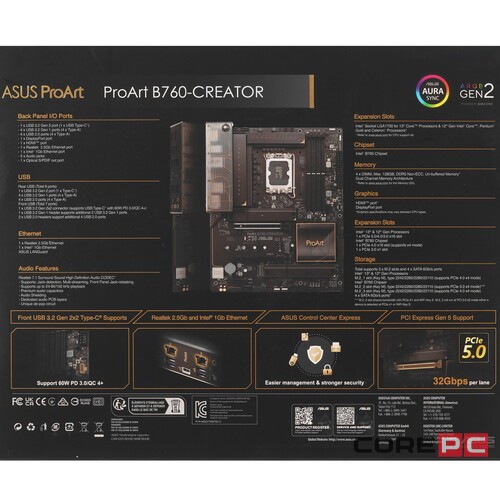 Материнская плата ASUS PROART B760-CREATOR WIFI 90MB1FY0-M0EAY0