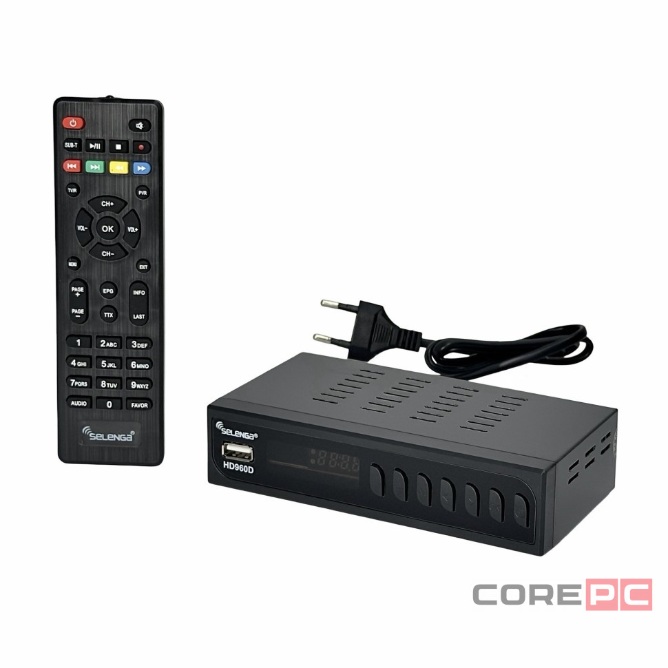 ТВ-приставка для приема цифрового телевидения Selenga HD960D