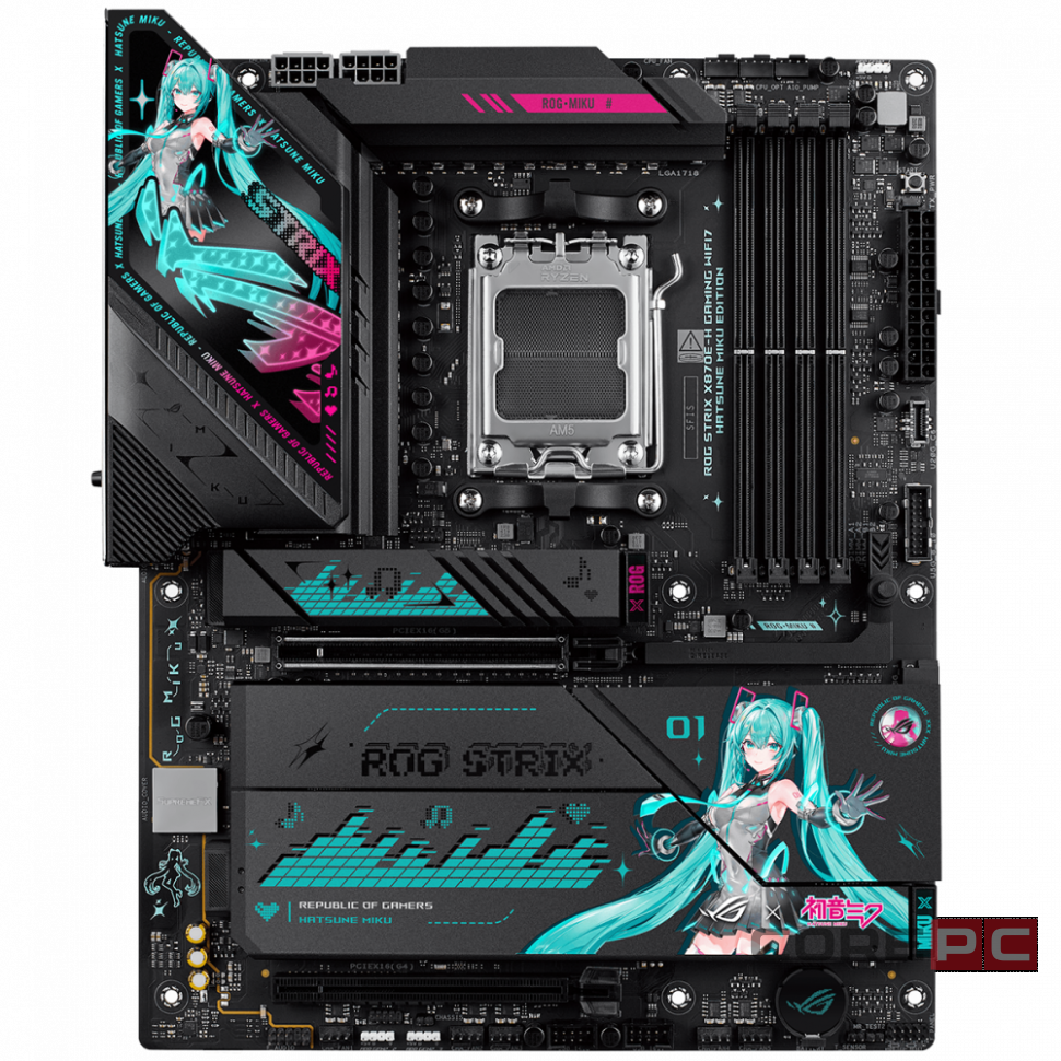 Материнская плата ASUS ROG STRIX X870E-H GAMING MIKU WiFi7 (90MB1MA0-M0EAY0)