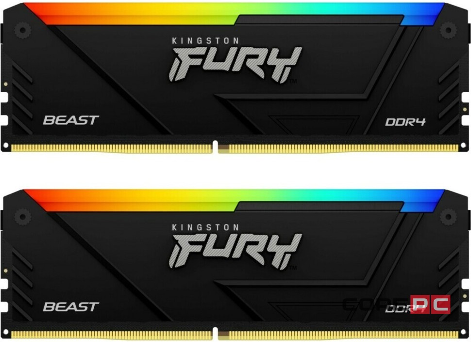 Оперативная память 32 Gb 3733 MHz Kingston FURY Beast RGB Black XMP (KF437C19BB12AK2/32)