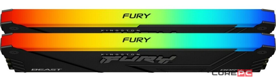 Оперативная память 32 Gb 3733 MHz Kingston FURY Beast RGB Black XMP (KF437C19BB12AK2/32)