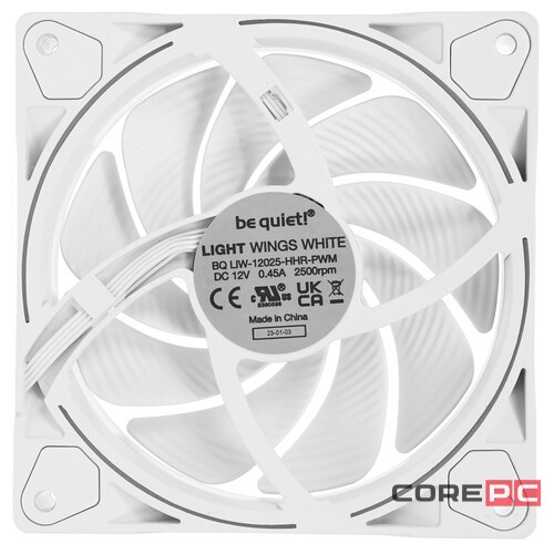 Комплект вентиляторов Be Quiet! LIGHT WINGS RGB White BL101