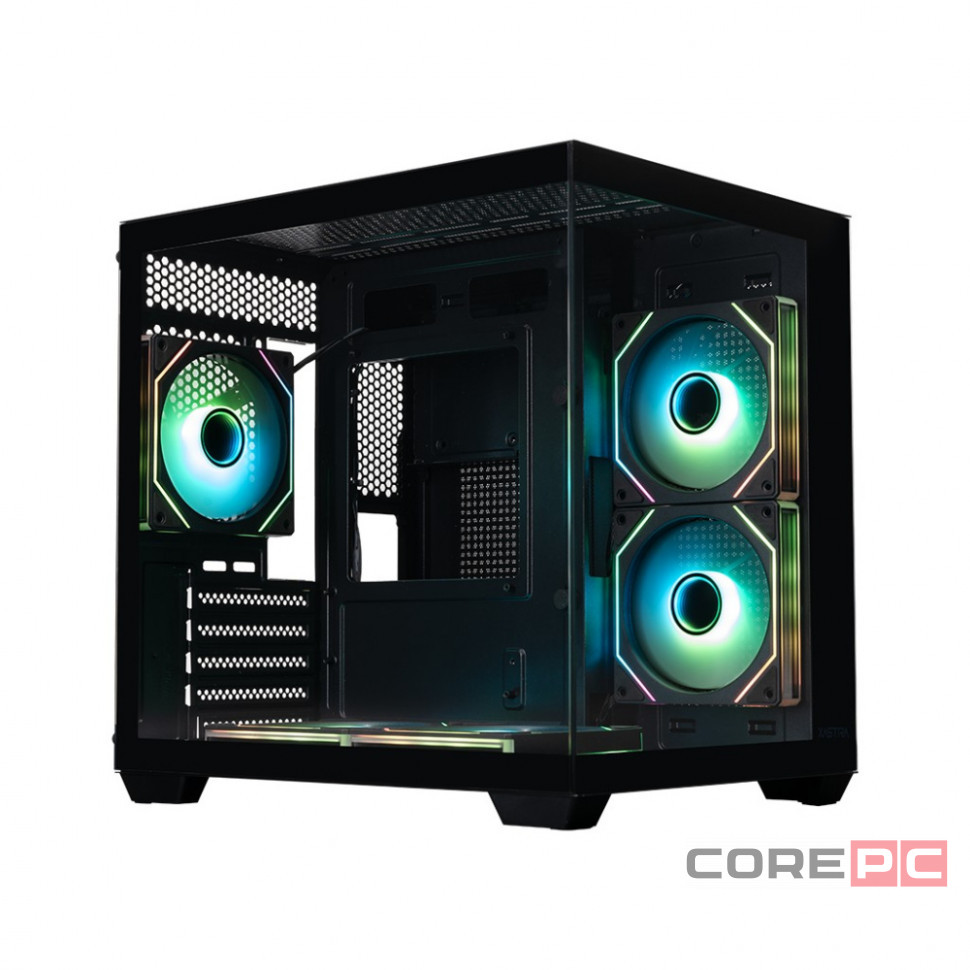 Компьютерный корпус XASTRA QW400M 5ARGB-C6-AC Black (QW400M-5FM12A-C6-AC)