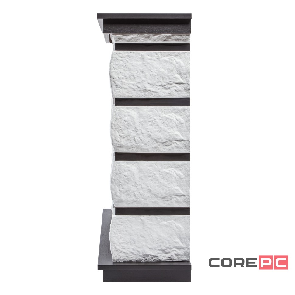 Каминокомплект: Очаг Electrolux EFP/P-2520LS N, портал Excalibur 25 камень белый