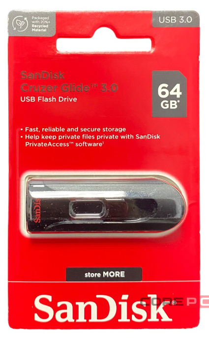 3.0 USB флеш накопитель SanDisk CZ600 Cruzer Glide 64GB (SDCZ600-064G-G35) черный
