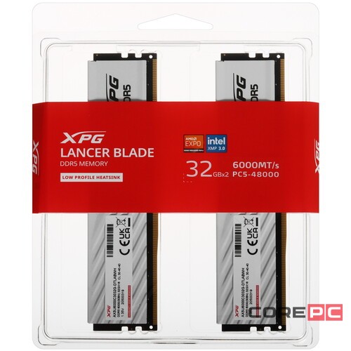 Оперативная память 64 Gb 6000 MHz ADATA XPG LANCER Blade White (AX5U6000C3032G-DTLABWH)