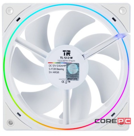 Вентилятор для корпуса Thermalright TL-S12-W ARGB (TRTLS12W)