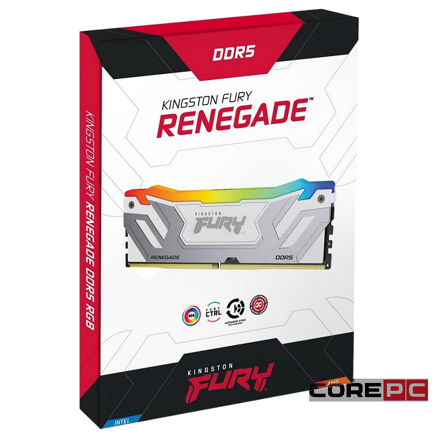 Оперативная память 24 Gb 8400 MHz Kingston FURY Renegade RGB Silver/White (KF584CU40RWA-24)